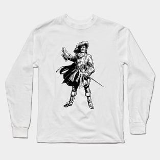 pirate captain with sword Long Sleeve T-Shirt